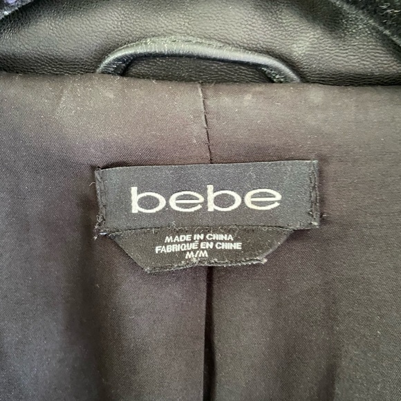 BEBE Leather Cropped Jacket - Picture 3 of 5
